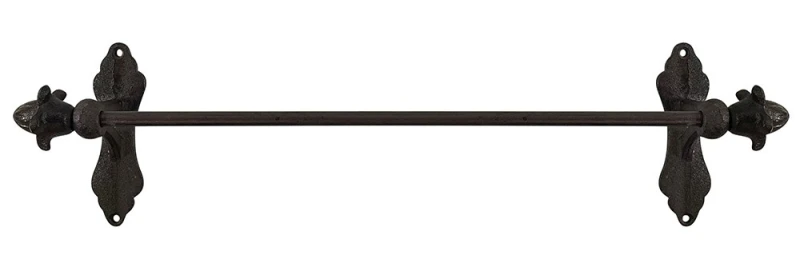 Handtuchhalter Braun Gusseisen Handtuchstange Wandmontage Vintage 49 cm