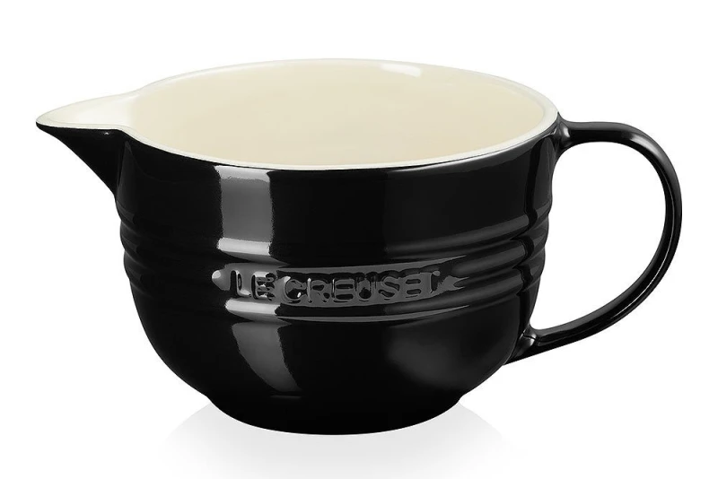 Le Creuset Rührschüssel mit Henkel Steinzeug Schwarz