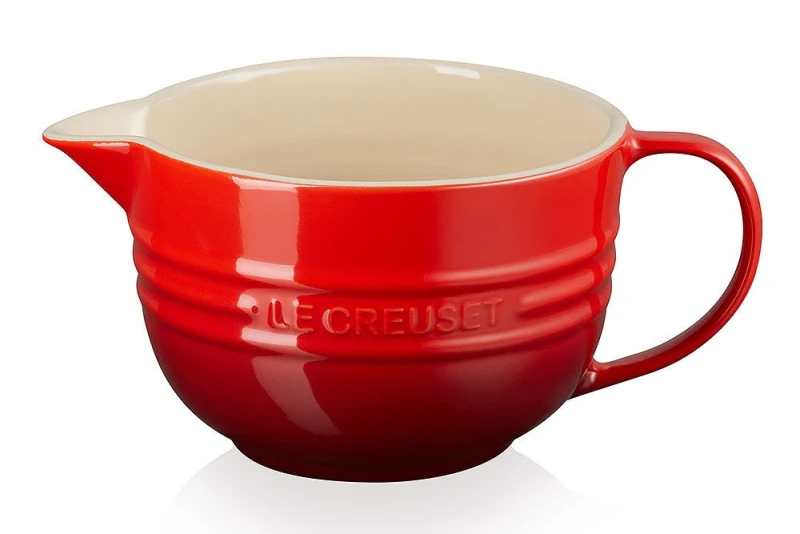 Le Creuset Rührschüssel mit Henkel Steinzeug Kirschrot