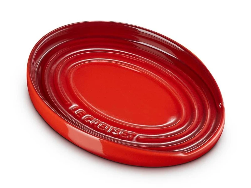 Le Creuset Kochlöffelablage Oval Kochlöffelhalter Steinzeug Kirschrot