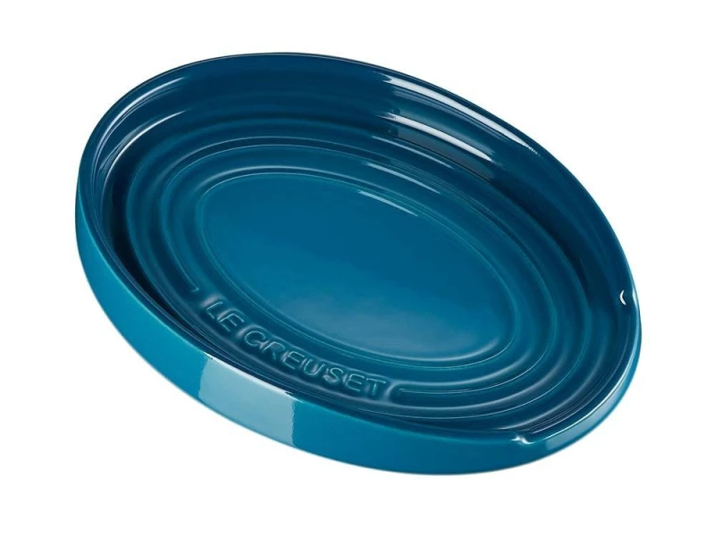 Le Creuset Kochlöffelablage Oval Kochlöffelhalter Steinzeug Deep Teal Petrol