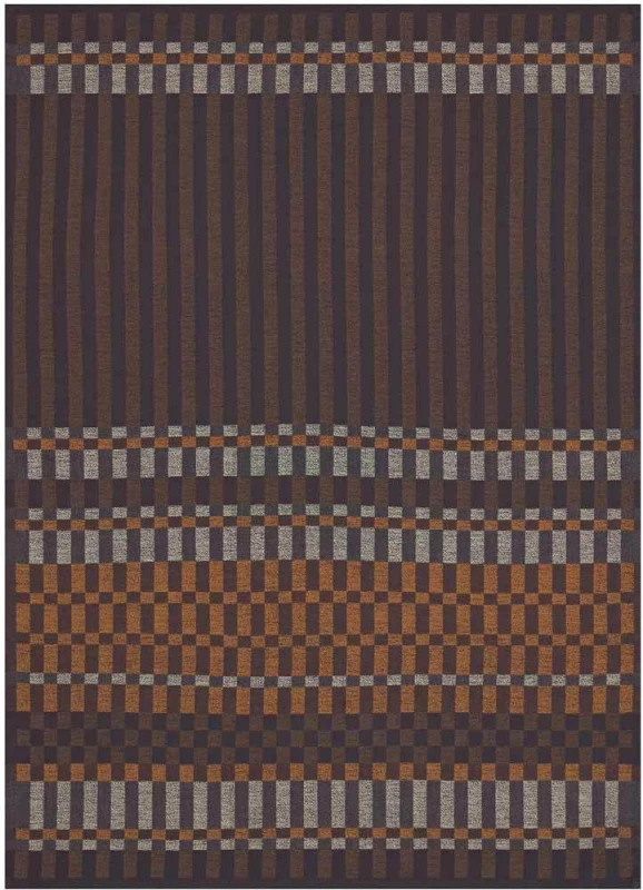 Le Jacquard Français Geschirrtuch Origin Rythme Ecorce Braun 60x80 Baumwolle