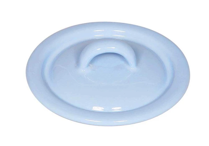 Riess Deckel Emaille Pastell Blau 9cm