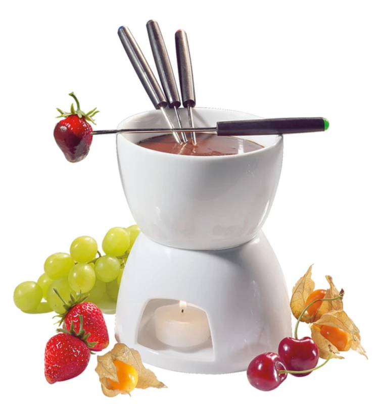 Cilio Schokoladenfondue 6-teilig Porzellan 15,5cm
