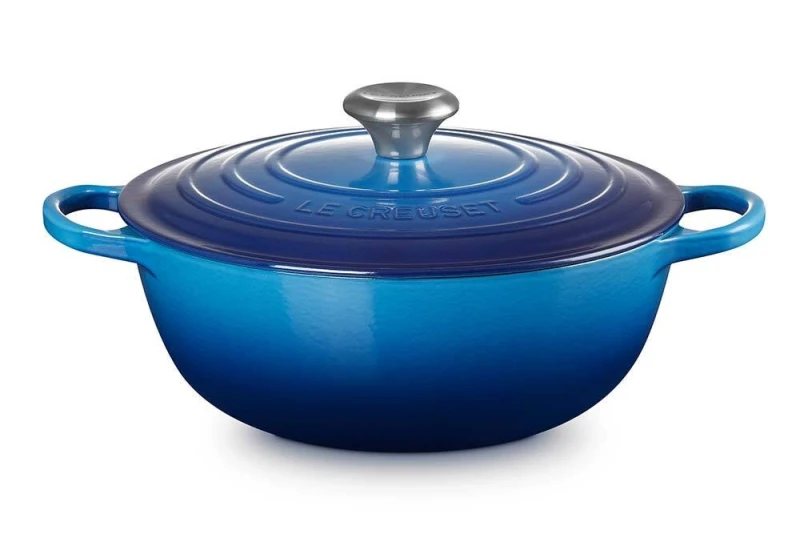 Le Creuset La Marmite Signature Familientopf Gusseisen Azure Blau 26cm