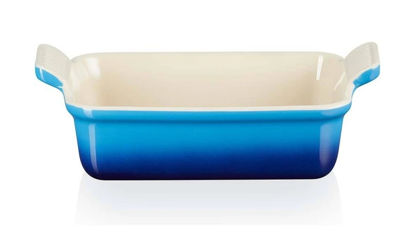 Le Creuset Auflaufform Tradition Steinzeug Azure Blau 19 cm