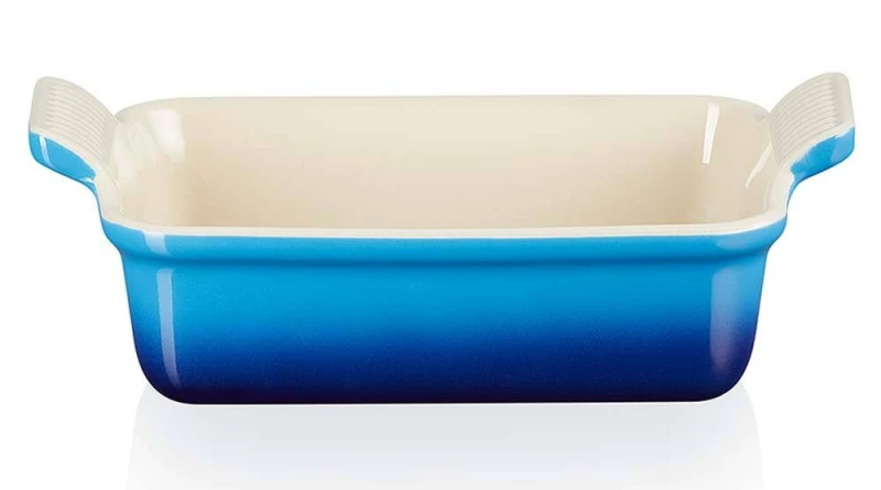 Le Creuset Auflaufform Tradition Steinzeug Azure Blau 32 cm