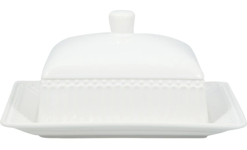 Greengate Butterdose Alice White Porzellan 9cm Weiß