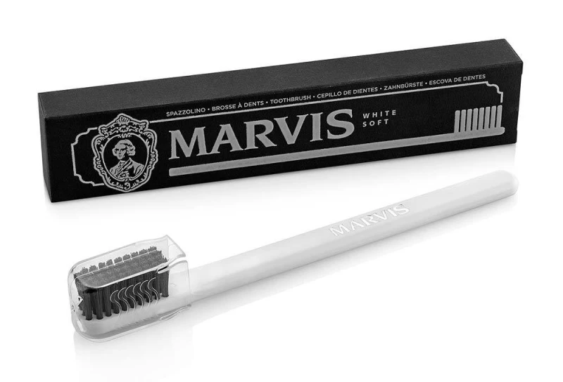Marvis Zahnbürste Weiß Handzahnbürste Soft Weiche Borsten