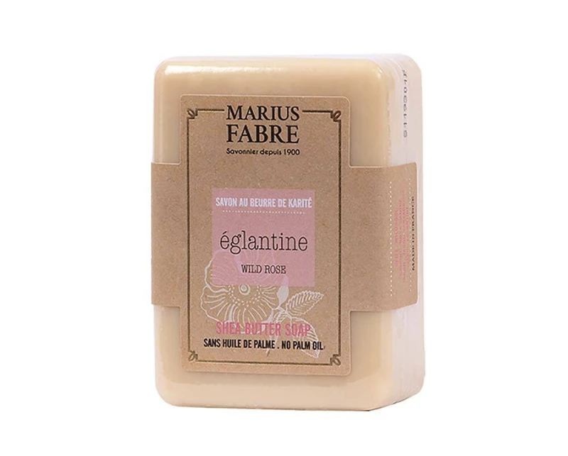 Marius Fabre Seife Heckenrose (parfumé à l'Eglantine) Shea-Butter ohne Palmöl - 150g