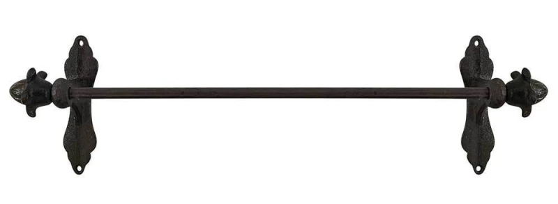 Handtuchhalter Braun Gusseisen Handtuchstange Wandmontage Vintage 70 cm