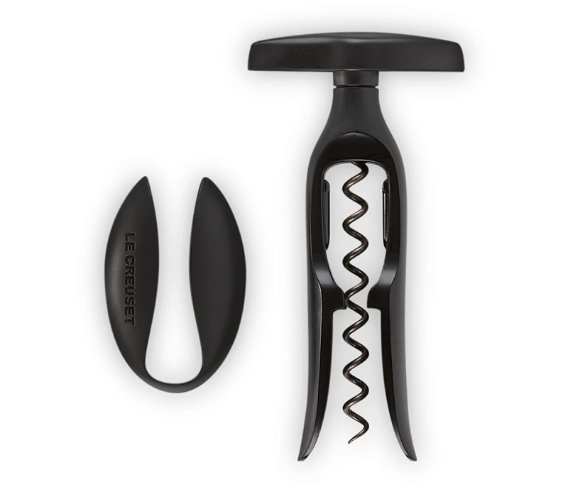 Le Creuset GS-100 Schwarz Geschenkset Korkenzieher mit Kapselschneider