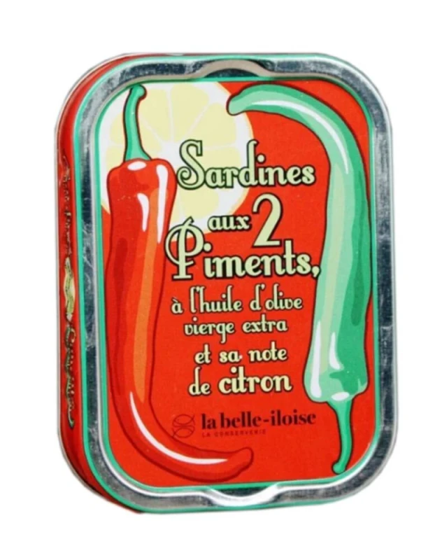 la belle-iloise Sardinen in Olivenöl und zweifach Chili - Dose 115 g