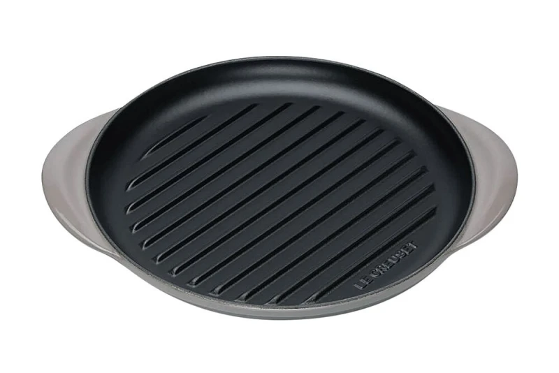 Le Creuset Grillplatte Rund Gusseisen Flint Grau 25cm