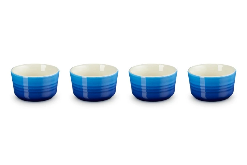 Le Creuset Förmchen 4er-Set Steinzeug Azure Blau 100ml