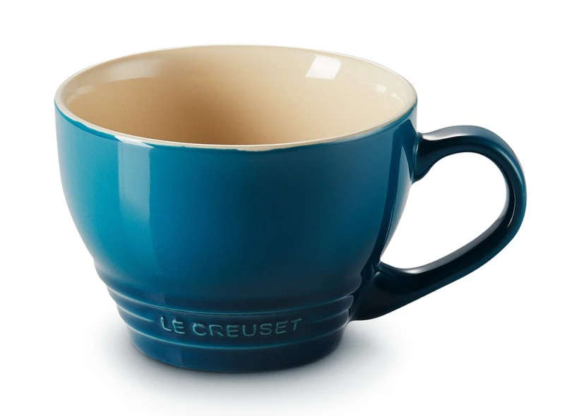Le Creuset Cappuccino Tasse Steinzeug Deep Teal Petrol 400ml