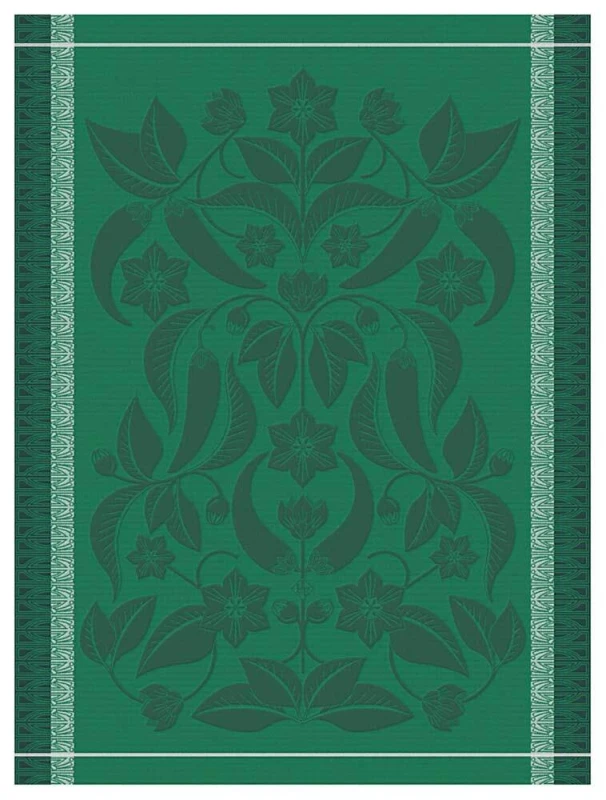 Le Jacquard Français Geschirrtuch Piments Vert Grün 60x80 Baumwolle
