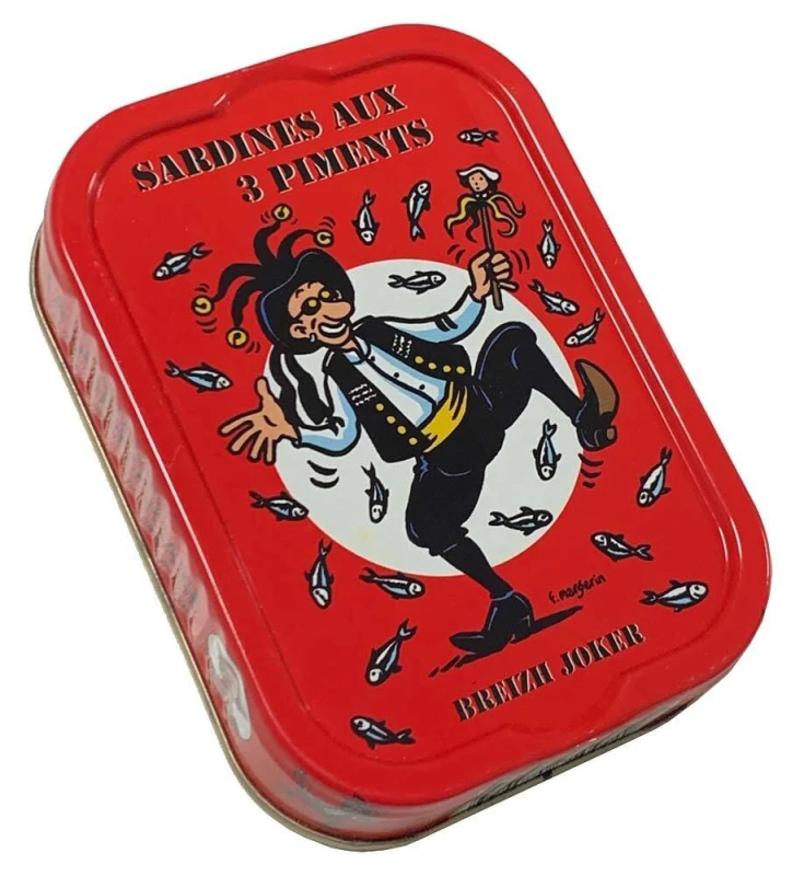 La Quiberonnaise Sardinen Joker Breizh in Olivenöl mit 3 x Chili - Dose 115g