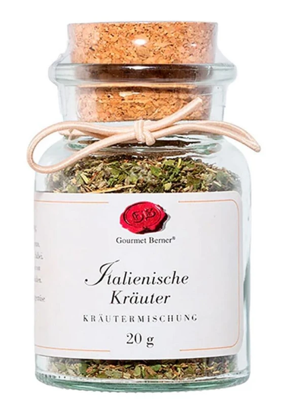 Gourmet Berner Italienische Kräuter Gewürzmischung im Korkenglas 20g
