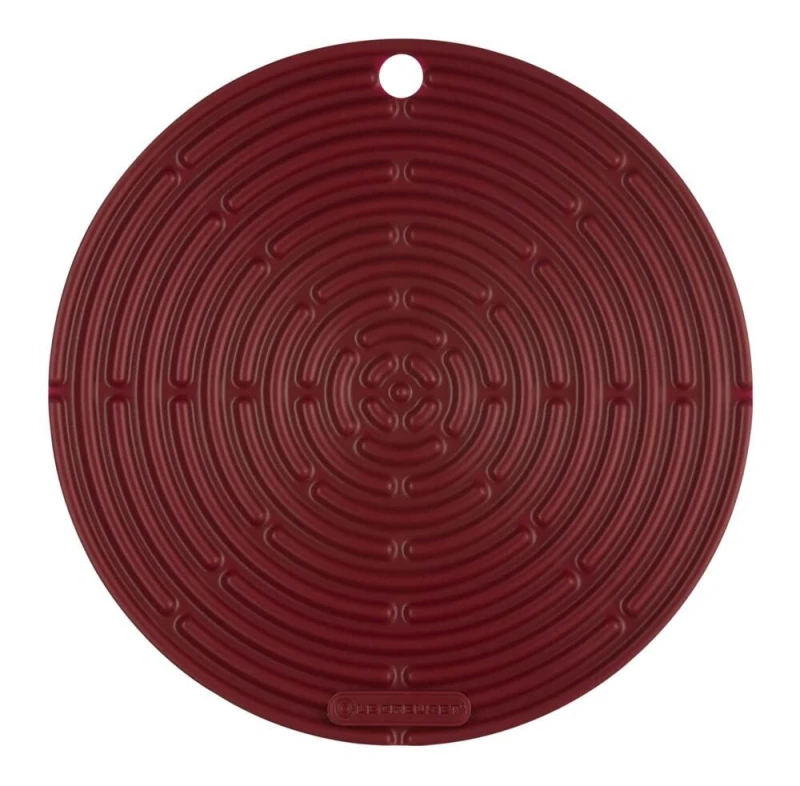 Le Creuset Topflappen Rund Silikon Garnet (Rhone) Bordeaux-Rot