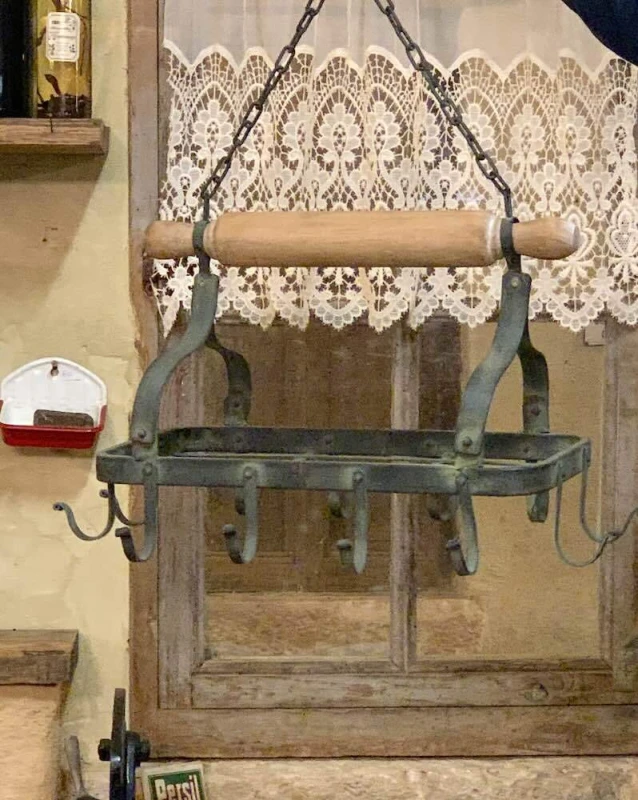 Fleischhaken Küchenkrone Wurstkrone Küche Eisen Antik-Stil Nostalgie