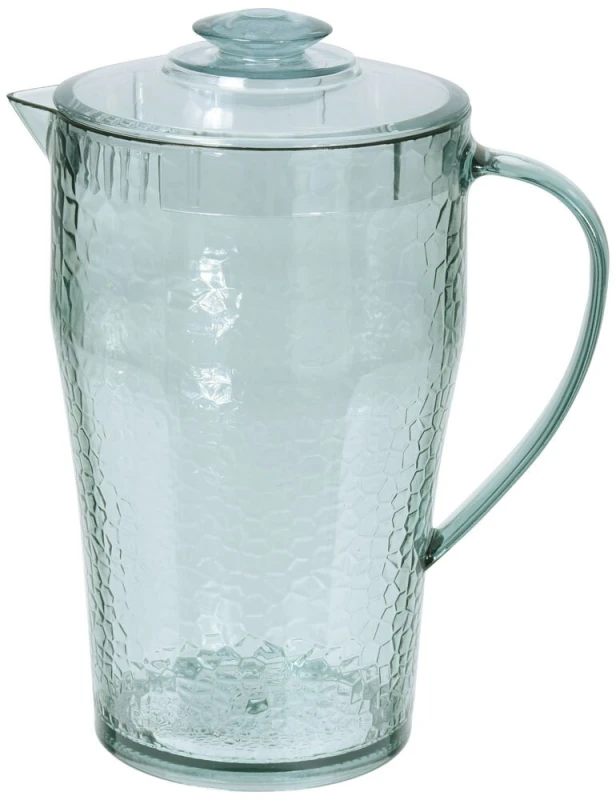 Wasserkrug 1,9l Kunststoff Krug mit Deckel Karaffe für Camping Party Picknick
