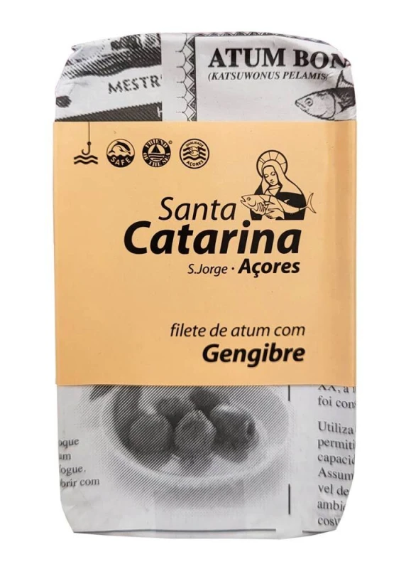 Santa Catarina Thunfischfilets in Olivenöl mit Ingwer von den Azoren - Dose 120g