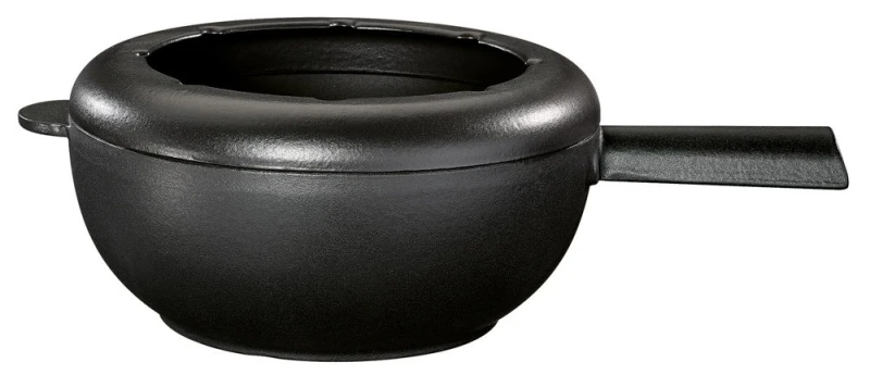 Spring Caquelon SAAS-FEE Gusseisen Fondue Schwarz Matt 20 cm