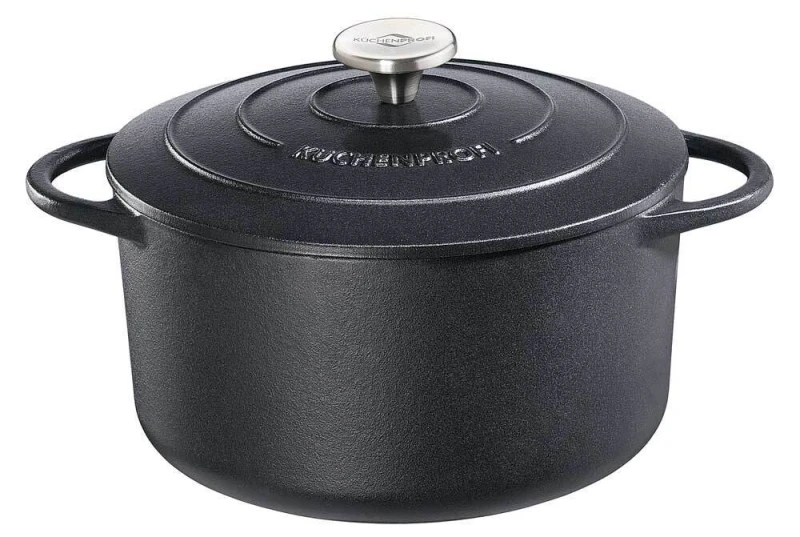 Küchenprofi Bratentopf Rund PROVENCE Schwarz Bräter Classic Black 24 cm