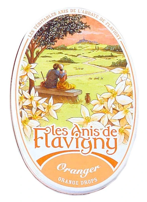 Les Anis de Flavigny Fleur d'Oranger Bonbons mit Orangengeschmack 50g Dose