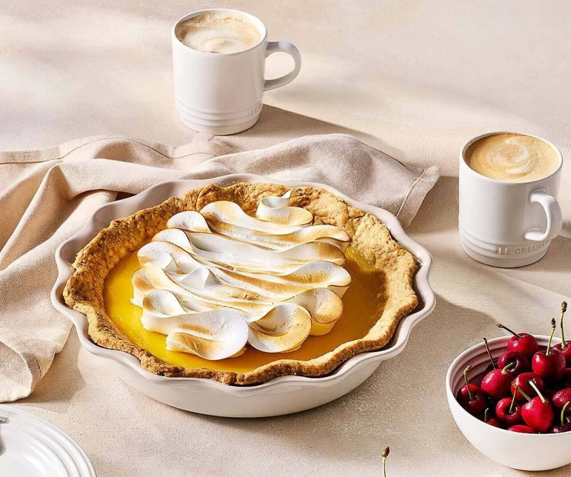 Le Creuset Pie-Form Kuchenform Steinzeug Meringue 23cm