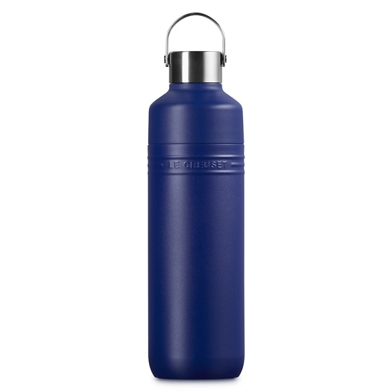 Le Creuset Trinkflasche On The Go Edelstahl Isolierflasche Azure Blau 1000 ml
