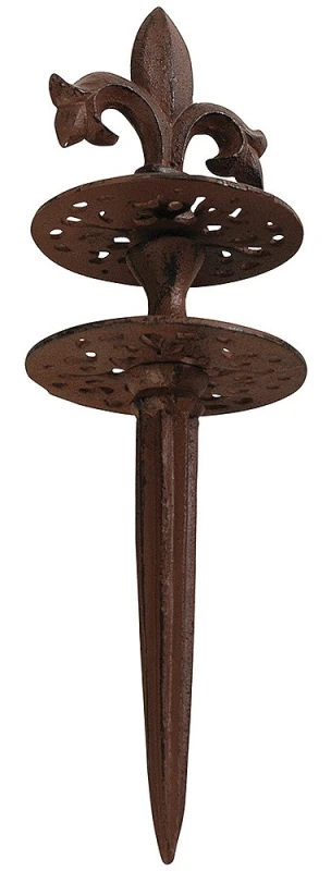 Gartenschlauch Umlenkrolle Lilie verziert Schlauchführung Gusseisen Antik-Stil