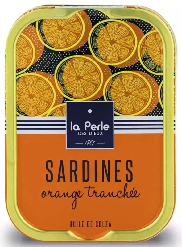 La Perle des Dieux Sardinen mit Orange und Rapsöl - Dose 115 g