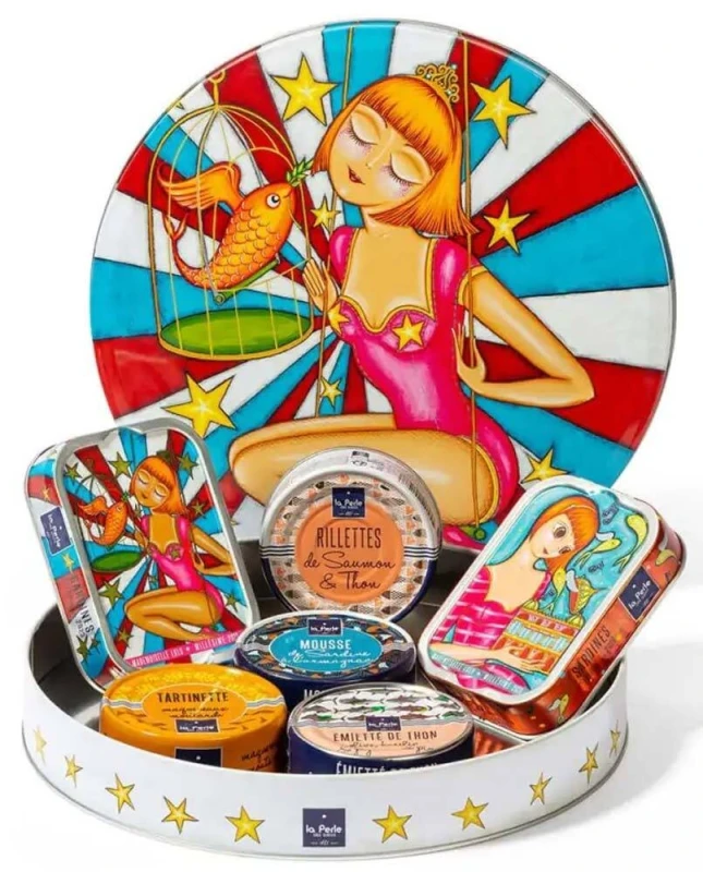La Perle des Dieux Geschenkset Sardinen und Fischspezialitäten Lulu - C. Joulin