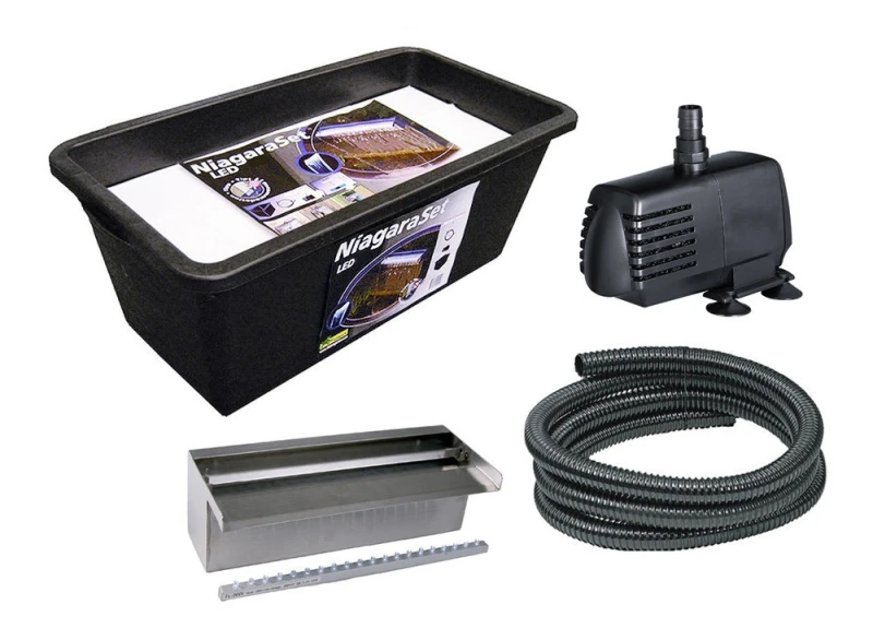 Ubbink Niagara 30 LED SET Wasserfall-Set Edelstahl Beleuchtet