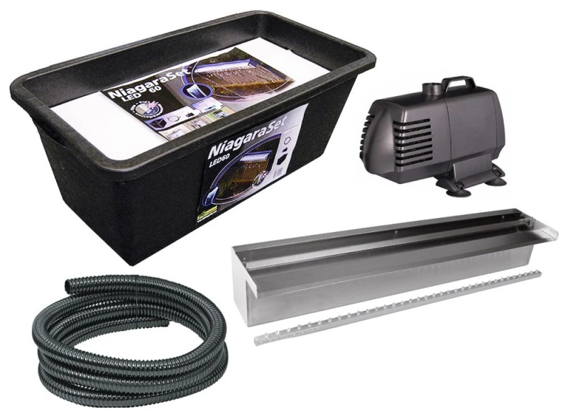 Ubbink Niagara 60 LED SET Wasserfall-Set Edelstahl Beleuchtet