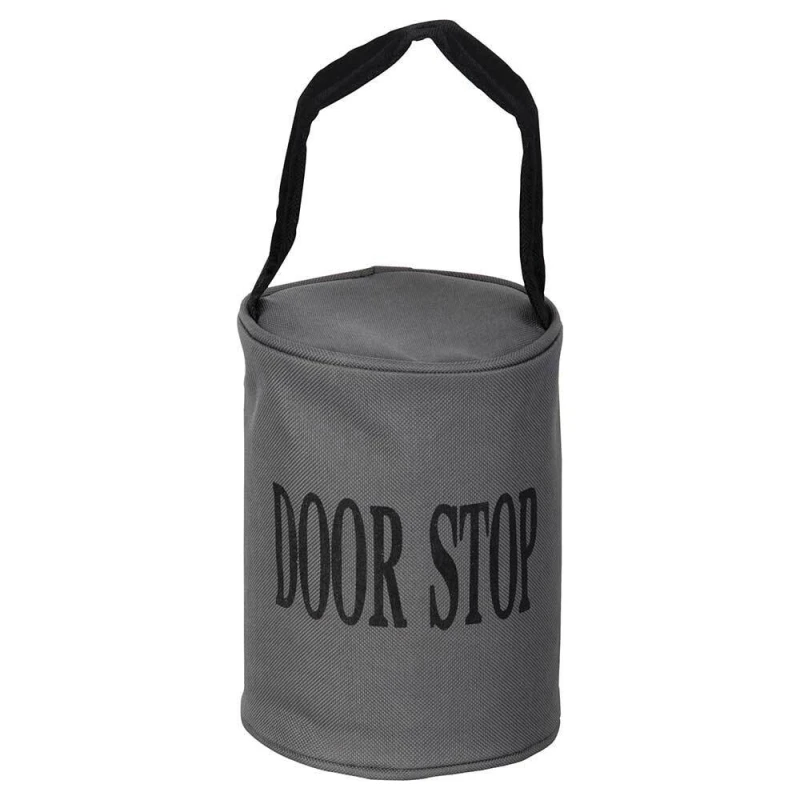 Cooler Türstopper Türsperre Sack Door-Stop Grau