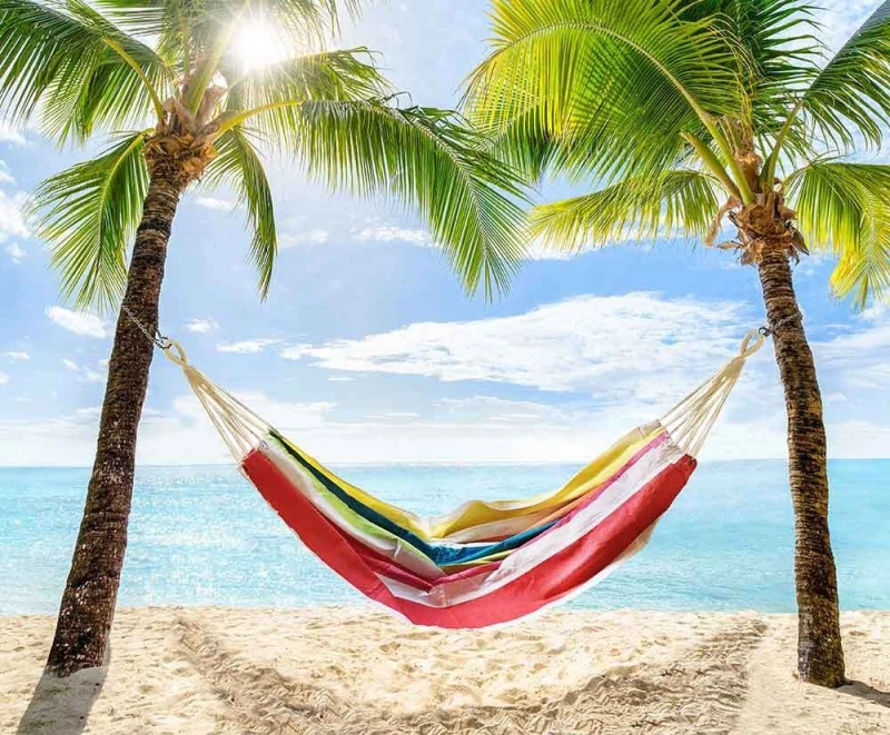 Hängematte XXL für 2 Personen Outdoor Bunte Streifen 200cm x 150cm Bis 240kg