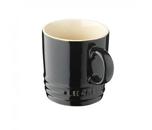 Le Creuset Tass Becher Steinzeug Schwarz glänzend 350ml