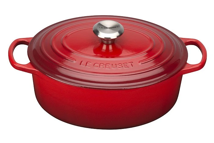 Le Creuset Bräter Signature Oval Gusseisen Kirschrot 40cm