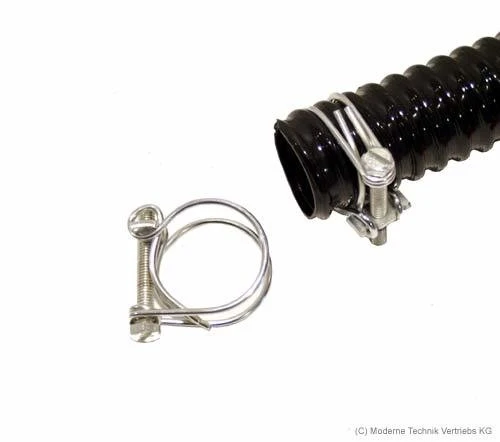 2 Stück Schlauchklemme verzinkt für Spiralschlauch 50-55 mm (2")