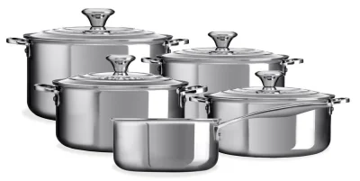 Le Creuset 3-Ply PLUS Topfset 5-teilig Edelstahl