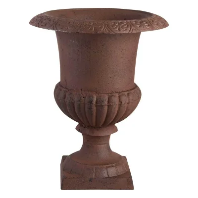 Französische Louvre Vase Amphore Gusseisen Schwer Antik-Stil Braun 40cm