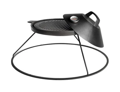 Happy Cocooning Grillplatte mit Deckel für Feuertische 58x34cm