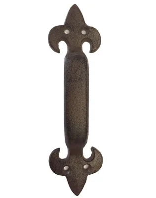 Rustikaler Griff Lilie Gusseisen für Tür Schrank Schublade Antik-Braun 18cm