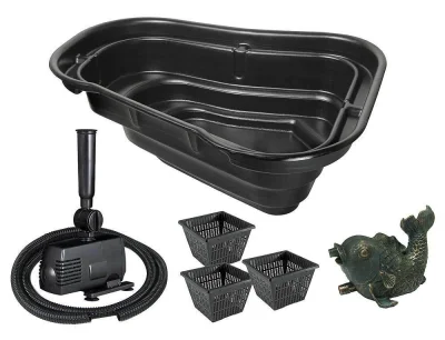 Ubbink TEICH-SET 750 Teichbecken 750L + Pumpe Schlauch Wasserspeier Pflanzkörbe