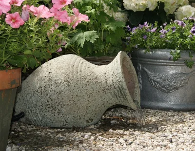Ubbink AcquaArte Larissa Amphore Antik-Look Gartenbrunnen Set Springbrunnen