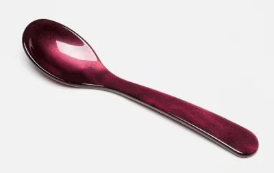 G.F. Heim Söhne Eierlöffel Acrylglas Perlmutt Optik Bordeaux