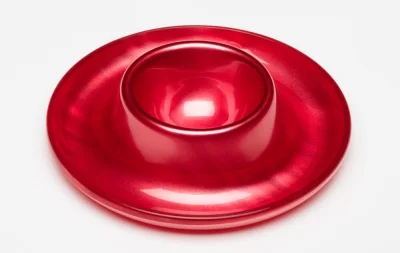 G.F. Heim Söhne Eierbecher Acrylglas Perlmutt Optik Rot